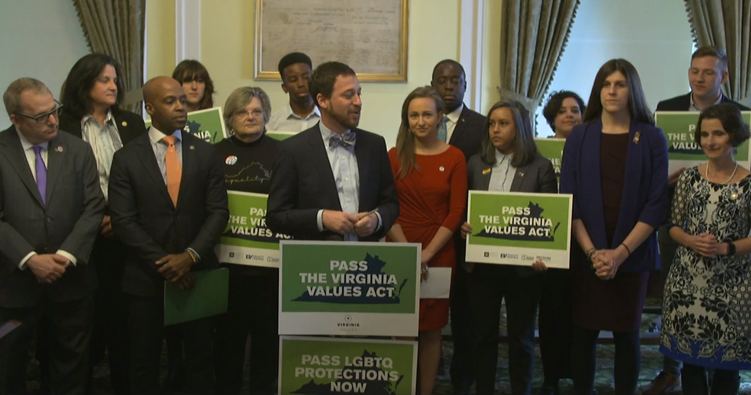 Virginia Values supporters at Capitol LGBTQ